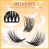 QUEWEL Lash Clusters 10mm Cluster Lashes Eyelash Clusters Soft and