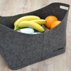 DuneDesign Artificial Felt Bag 40x25x30cm basket for firewood shopping 15KG