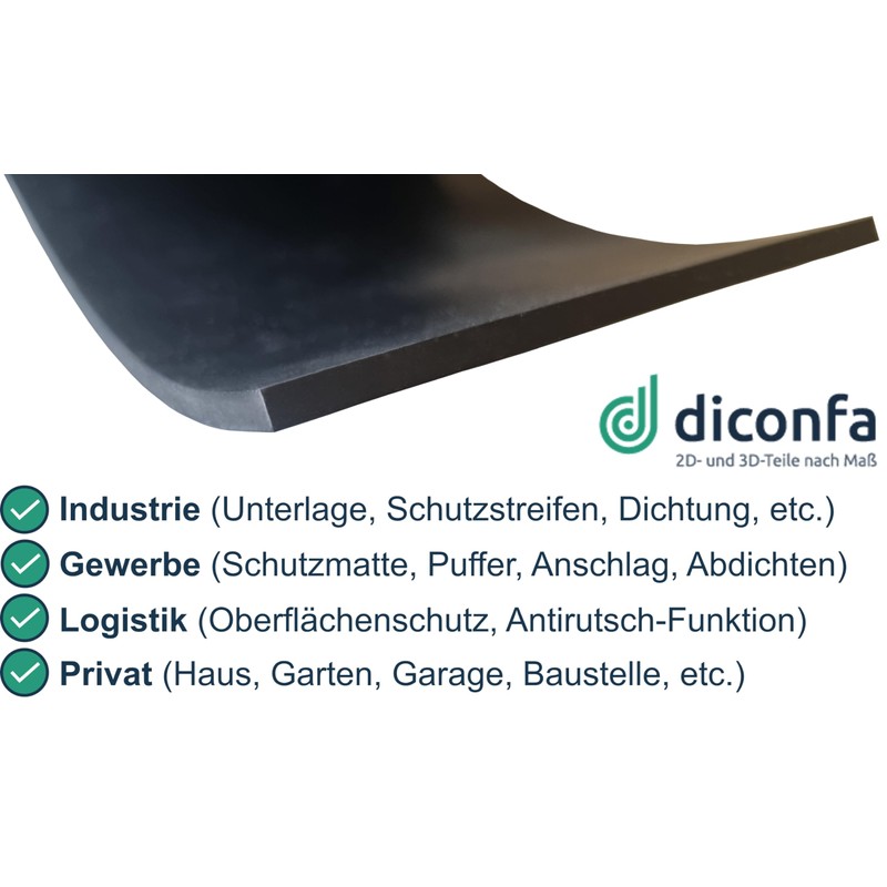 diconfa Rubber Strip Width 120 mm (12 cm) – Thickness