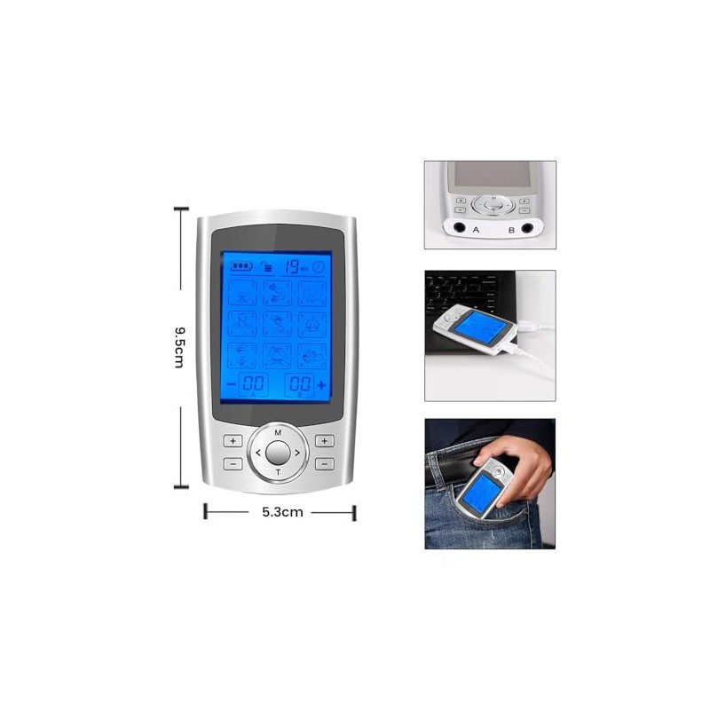 E T EASYTAO | TENS Electroestimulador Muscular, con 36 Modos