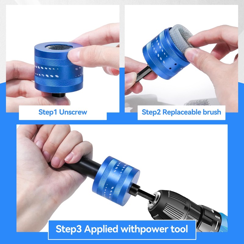 3/4" Copper Pipe Cleaner with Replaceable Blades, Plumbing Tool for