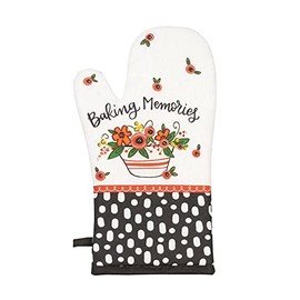 Shannon Road Gifts Classic Kitchen Cotton Kitchen Oven Mitt, 15 x 6-Inches, Baking Memories