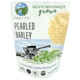 CLEAR CREEK Certified Glyphosate Residue Free Pearl Barley | 1 LB | Non-GMO | Vegan | Non-Irradiated | Kosher | Pacific Northwest Grown
