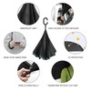 Xmkltbz Manual Large Inverted Rain Umbrella, Manual Open/Close Reverse Car