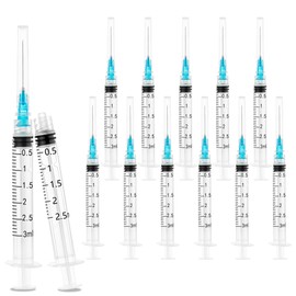 20Pack 3ml/cc 23G Dispensing Syringe Laboratory Measuring Tool Accessories Tube, Individually Wrapped