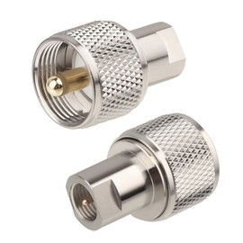 MOOKEERF 2 PCS FME Male to UHF PL-259 Male Adapter Connector Low Loss FME to PL259 Connector for CB Ham Radio Antenna