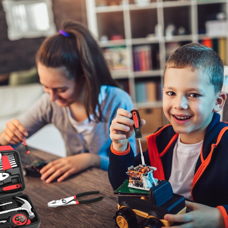 39-Piece Household Tool Set with Toolbox Storage Case - All