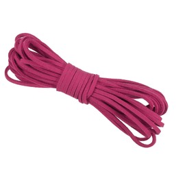 PATIKIL 5.5 Yards x 3mm Faux Suede Leather Cord, Leather Lace String for Bracelet Necklace Beading Making DIY Crafts, Fuchsia
