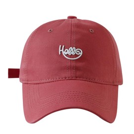 COTIDI Mens 100% Cotton Baseball Cap Adjustable Hello, pink