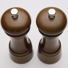 Chef Specialties 6 Inch Elegance Walnut Pepper Mill and Salt Mill Set