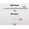 Oksdown 100 Pack Black Plastic Nylon Cable Ties with 60