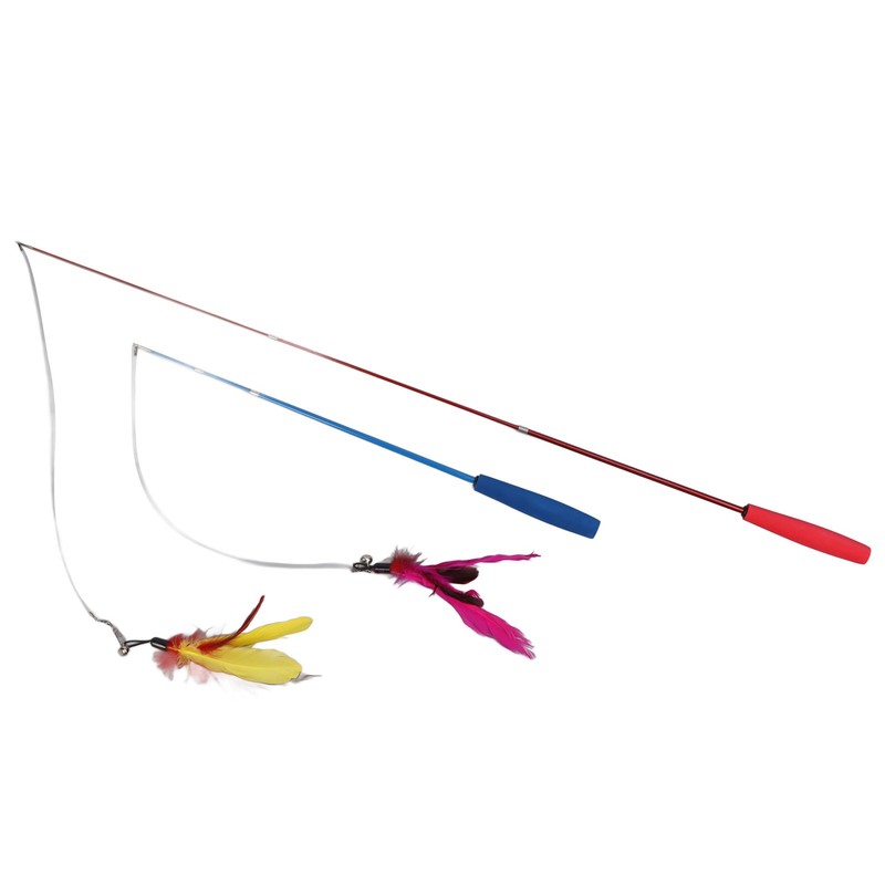 Funny Cat Feather Stick Interactive Thickening Lightweight Cat Feather Toys