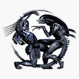 Alien Vs Predator Vinyl Window Bumper Sticker Decal 5"