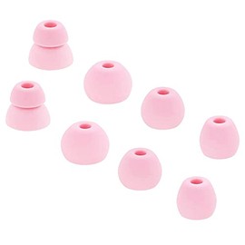 BLLQ Replacement Ear Tips Silicone Earbuds Buds Eartips Set Compatible with Powerbeats Pro Wireless Earphone Headphones,4 Pairs, Cloud Pink (PP4p)