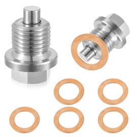 Magnetische ÖLablassschraube M14X1,5, Ölablassschraube mit Dichtring Ölschraube Magnetische Dichtung Ölwannenablassmutter, Edelstahl Ölwanne Auto Ölschraube mit Dichtungen, für die Meisten Auto