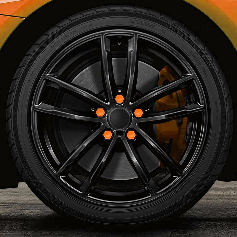 SkinoEu Wheel Nut Covers Bolts Caps Universal 17mm With Removal