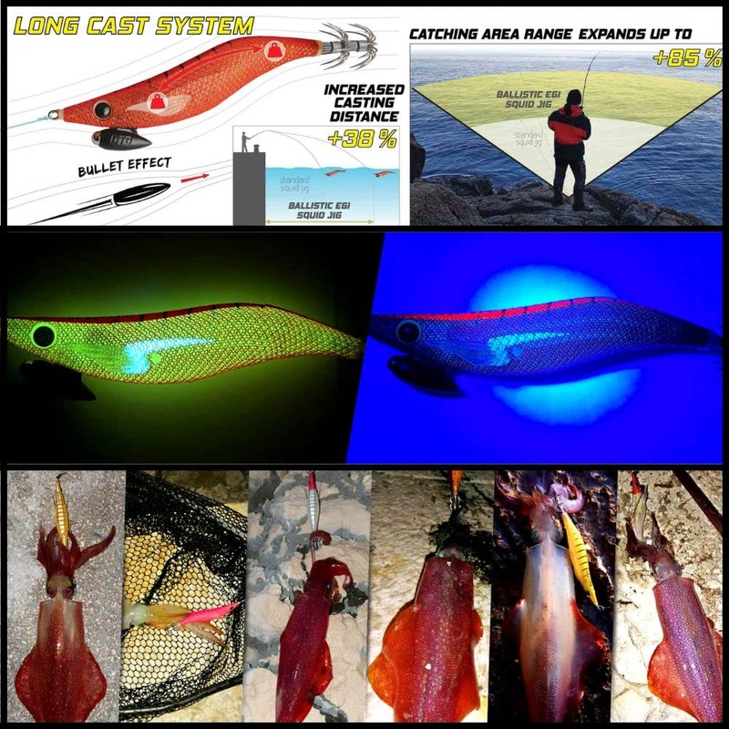 DTD Squid Fishing Long Cast EGI Lure BALLISTIC 3.0