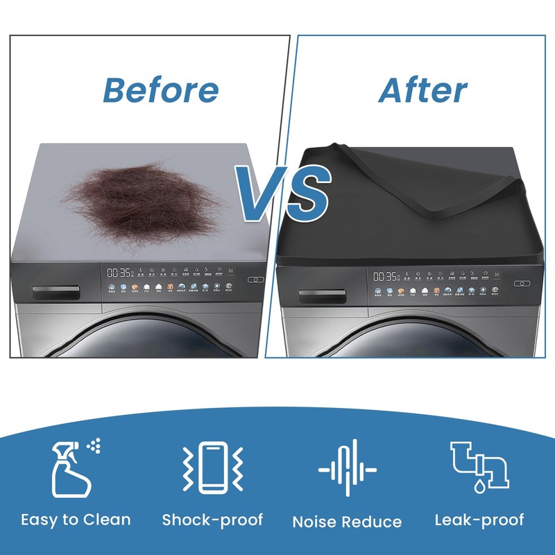 Large Washing Machine Mat 29" x 29" Silicone Under Washer