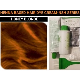 Dye Gray Hair Honey Blonde-Dark Blonde-Golden Blonde-Chocolate Blonde-Light Blonde and Ultra Blonde with Henna Hair Dye Cream Kit or Change your Hair Color-Permanent Long Lasting Hair Dye Colors-Silicone Free-Organic-Suitable for Women-Men-All Genders - 