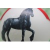 H425 Hand-made Christmas Ornament horse - fresian high stepping walk