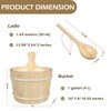 BNEHS Sauna Bucket and Ladle, Sauna Accessories Made of Hand-Made