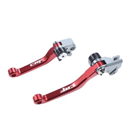 TIRGE Motorcycle CNC Foldable Pivot Clutch Brake Lever Handle for CRF125F CRF125 F CRF 125F 2014 2015 2016 2017 2019 2019 2020 2021 2022 (Red)