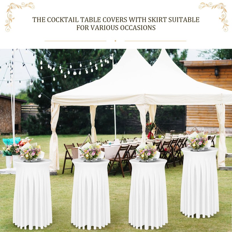 BDDC Cocktail Table Covers - 2 Pack 32"x 43" White