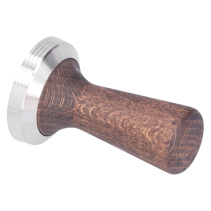 58mm Tamper Tool Black Walnut 304 Stainless Steel Portable Coffee