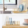 Mukylar Bamboo Dish Drying Rack for Kitchen Organizer-Sturdy Plate Rack