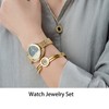 Business Style Women Watch Bracelet Necklace Set Anniversary Birthday Gift