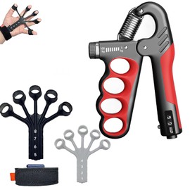 Hand Trainer, Finger Trainer, Forearm Trainer, 5-100 kg Grip Strength Trainer, 8 Resistance Levels of Hand Training Device, 3-Piece Hand Training Set, Update Athletes and Hand Trainer, Finger Training