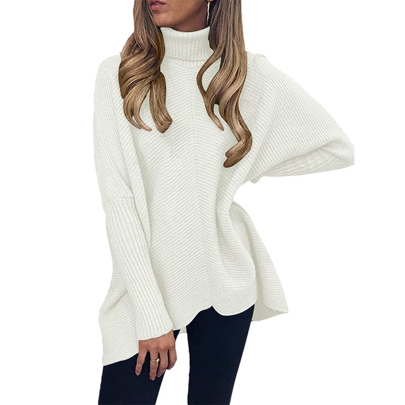 ANRABESS Women's Oversized Long Sleeve Turtleneck Sweater Pullover Jumper Tops