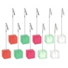 PATIKIL Cube Resin Card Picture Memo Holder, 10Pcs Desktop Picture