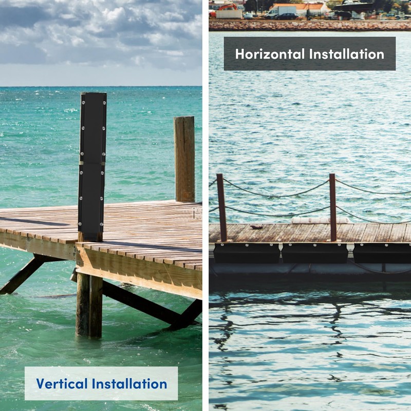ORLANG 16" Dock Bumpers,PVC Dock Fenders with Stainless Steel Screws,Boat