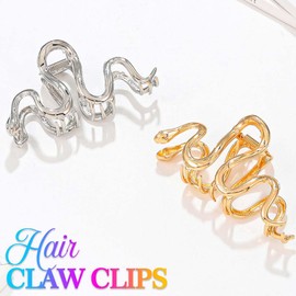 Reaky Metal Claw Clips Gold Snake Hair Clips Large Hair Claws Hair Accessories for Women
