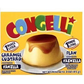 ConGelli Caramel Custard/ Gelatin Flan, 3-Ounce (Pack of 4)