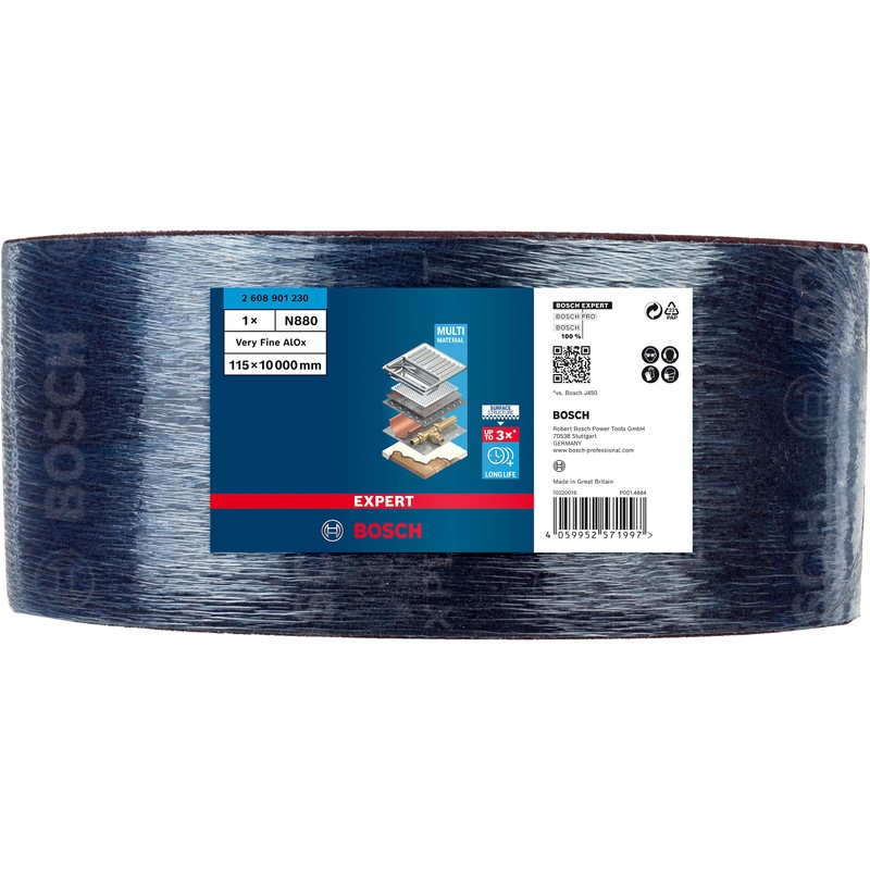 Bosch Rollo Paño abrasivo EXPERT N880 115mmx10mt, super fino A