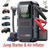 Portable Car Jump Starter with Air Compressor – 5000A Battery