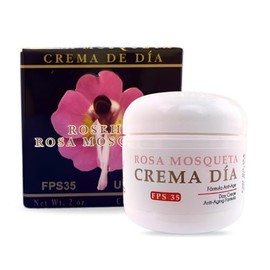 Crema Hidratante Facial de Día con Rosa Mosqueta FPS 35 | Para Mujer | Piel Grasa, Seca y Mixta | Humectante Facial Ligero con Protección Solar | Crema para la Cara 60 ml