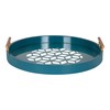 Kate and Laurel Caspen Modern Round Tray, 15.5 inch Diameter,