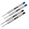 Rotring Tikky Ballpoint Pen Refill - Black (M) and Blue (M) - Pack of 4