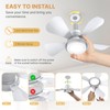 Socket Fan Light, 5-Level Dimmable LED Socket Breeze Ceiling Fan,