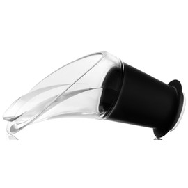 Vacu Vin Crystal Wine Server / Pourer, Set of 2 - Black