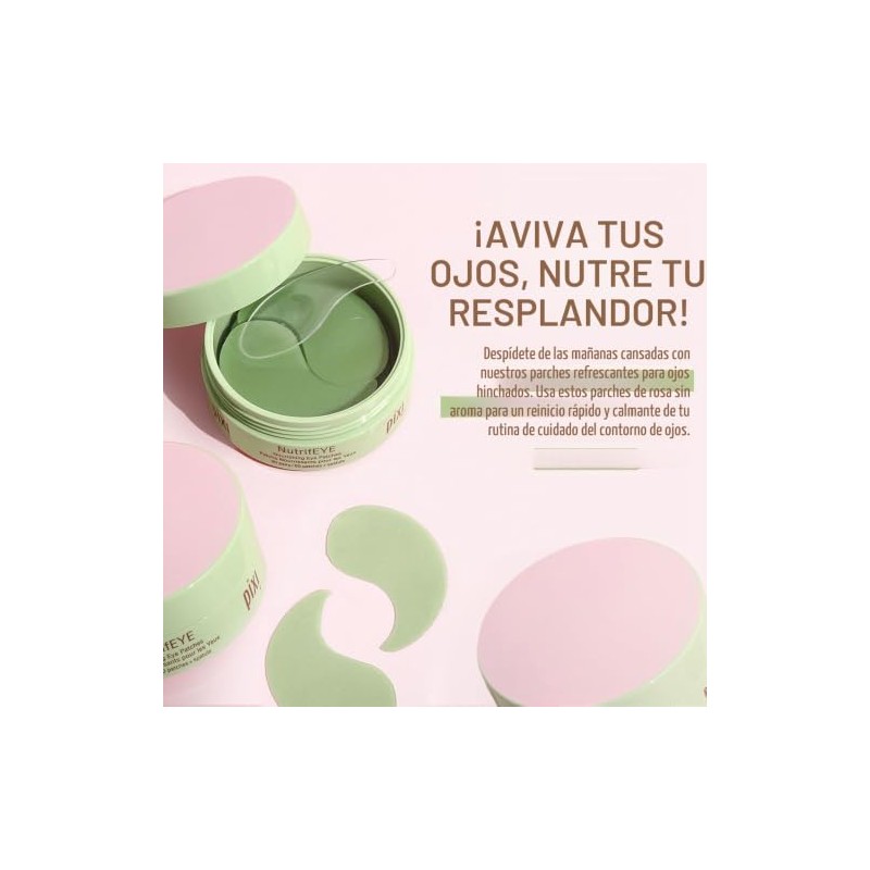 Pixi NutrifEYE, Parches Nutritivos para Ojos con Rosa y Manzanilla,