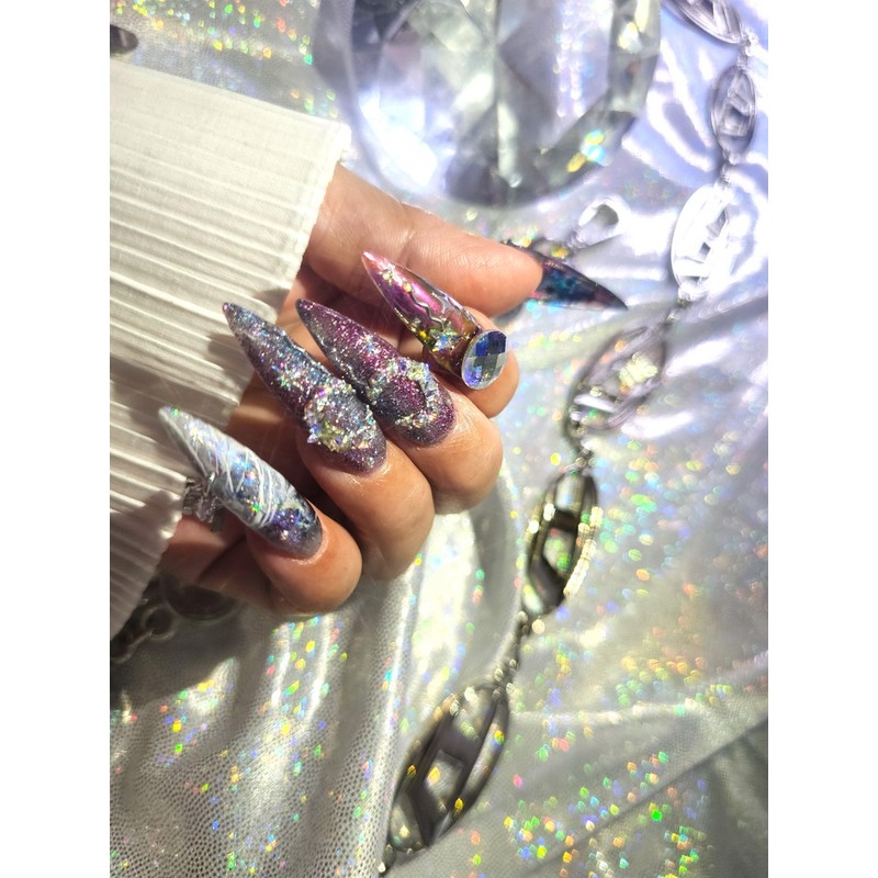  Night Sky Space Nail Nail Queen Handmade Nail Tips