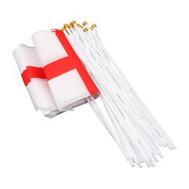 ieron 20pcs England St Georges Flags on Sticks, Hand Held Small Flags with 30cm White Pole for St. 2024 Euro Football Garden Street Party Decorations
