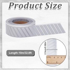 FREEBLOSS 11 Yards 0.98" Wide High Visibility Reflective Heat Transfer Vinyl Tape Silver Reflective Iron on Tape for Clothing Fabric Webbing Trim (Slash Pattern)