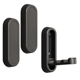 miyonsin Klappbare Wandhaken, Multifunktionale Garderobenhaken für Schlafzimmer, Badezimmer, Kleiderschrank, Wohnzimmere, Wandhaken Hohe Festigkeit Für Handtücher, Kleidung (Schwarz, 2 Stück)