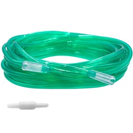 2pk 25Ft Green Oxygen Supply Tubing with Swivel Connectors