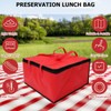 Bolsa Térmica Portátil para Alimentos, 35x35x22 CM, Roja